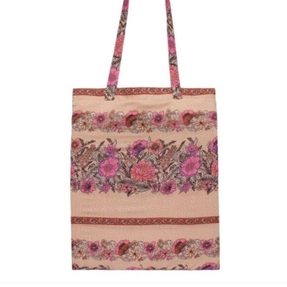 NWT Spell Floral Tote Bag - Pink and Tan - Picture 1 of 2